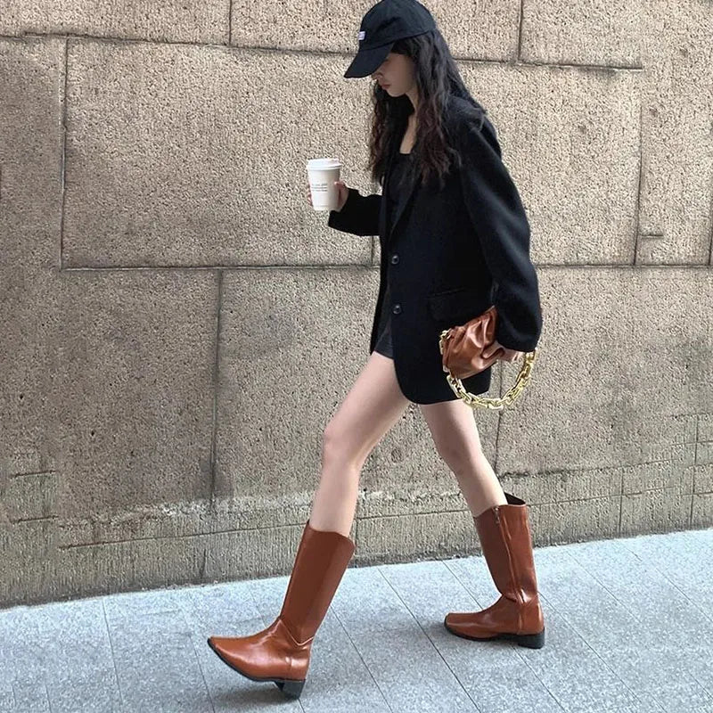 Blazer Femme Noir Automne-Hiver – Veste Décontractée Chic à Boutonnage Simple - Vestico