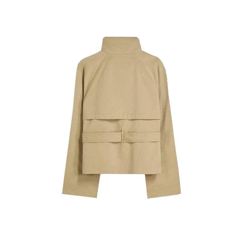 Trench Court Femme Chic – Double Boutonnage et Ceinture à la Taille - Vestico