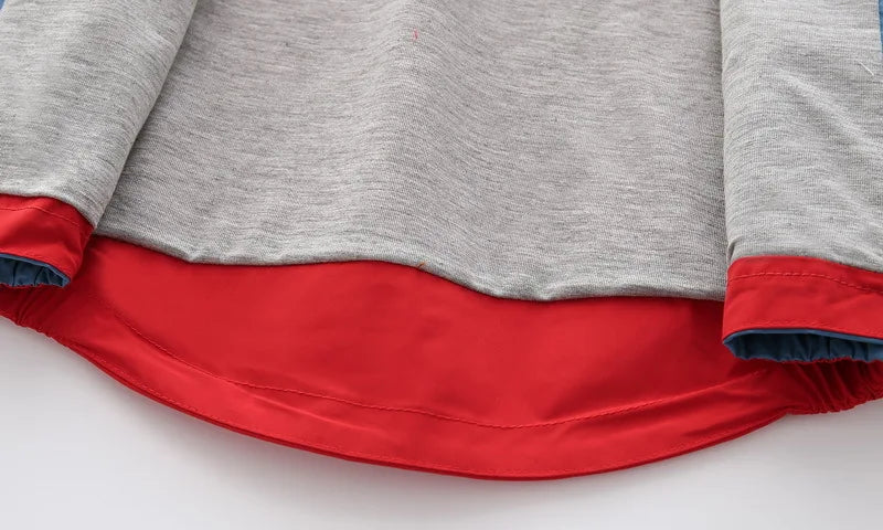 Boys Spring Autumn Coats Kids Jackets Toddler Hooded Windbreaker With Pocket Children Zipper Outerwear Baby Clothes 2-7 Years - Vestico