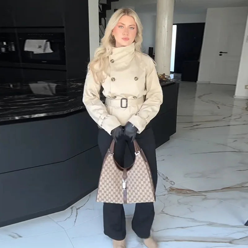 Manteau Ceinturé Chic Femme - Vestico