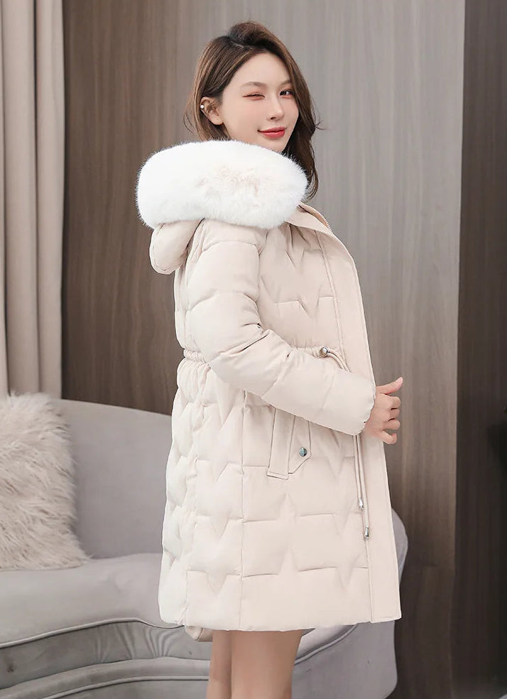 Parka Oversize à Capuche et Col en Fausse Fourrure – Élégance Décontractée d’Hiver