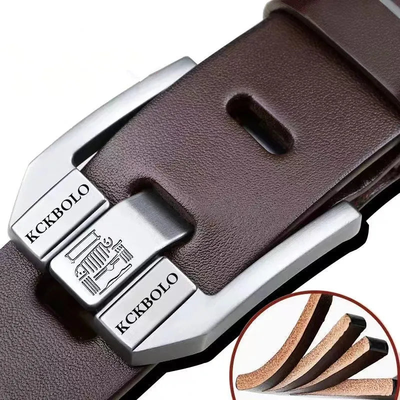 Ceinture Unisexe en Cuir – Boucle Élégante & Style Casual