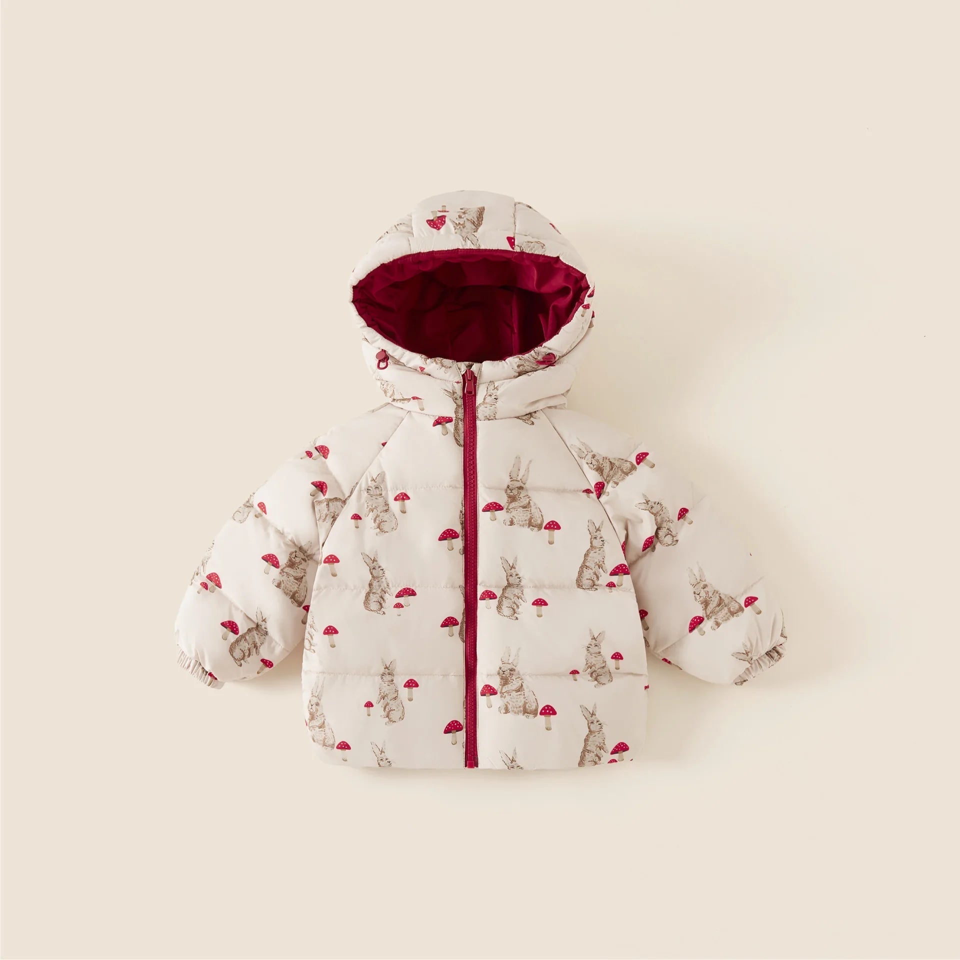 Doudoune Hiver Enfant – Motifs Lapin & Éléphant, Chaude et Coupe-Vent (18M à 7 Ans) - Vestico