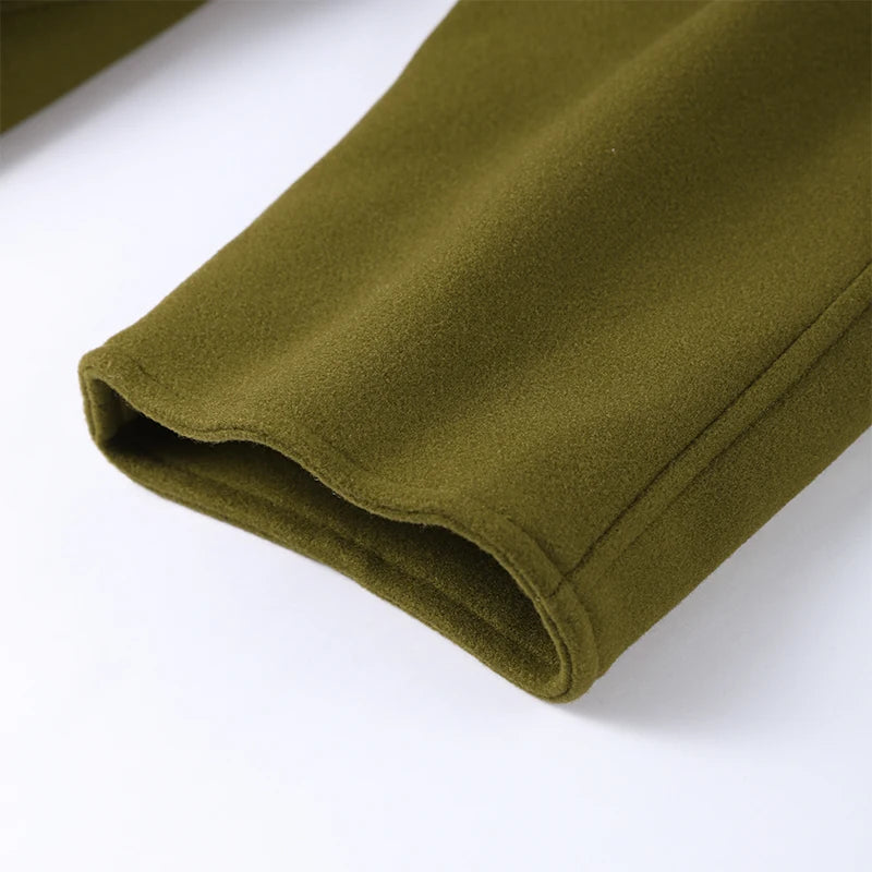 Manteau Urbain Ceinturé à Capuche – Laine Mélangée & Boutonnage Élégant - Vestico