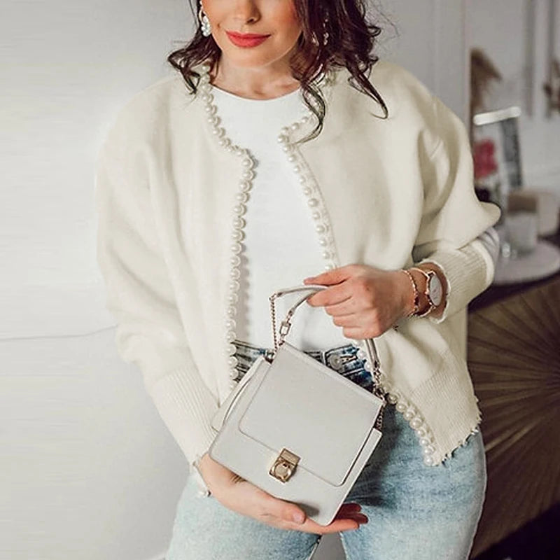 Cardigan Femme – Perles & Style Élégant - Vestico
