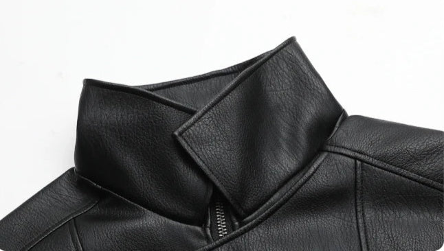 Veste Femme Similicuir – Col Rétro Chic - Vestico