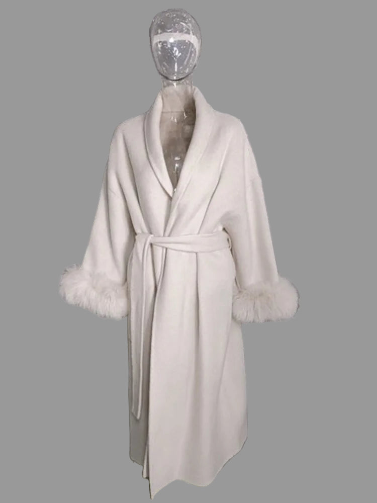 Manteau Femme OL – Patchwork Fourrure & Laine - Vestico