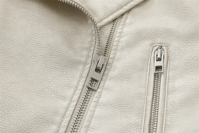 Veste Courte Femme – Simili cuir Vintage avec Ceinture - Vestico