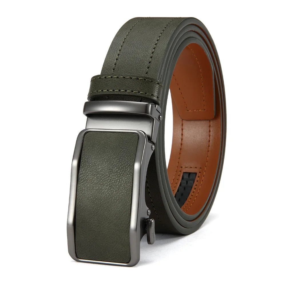 Ceinture Homme en PU – Boucle Automatique, Ajustement Précis & Style Élégant