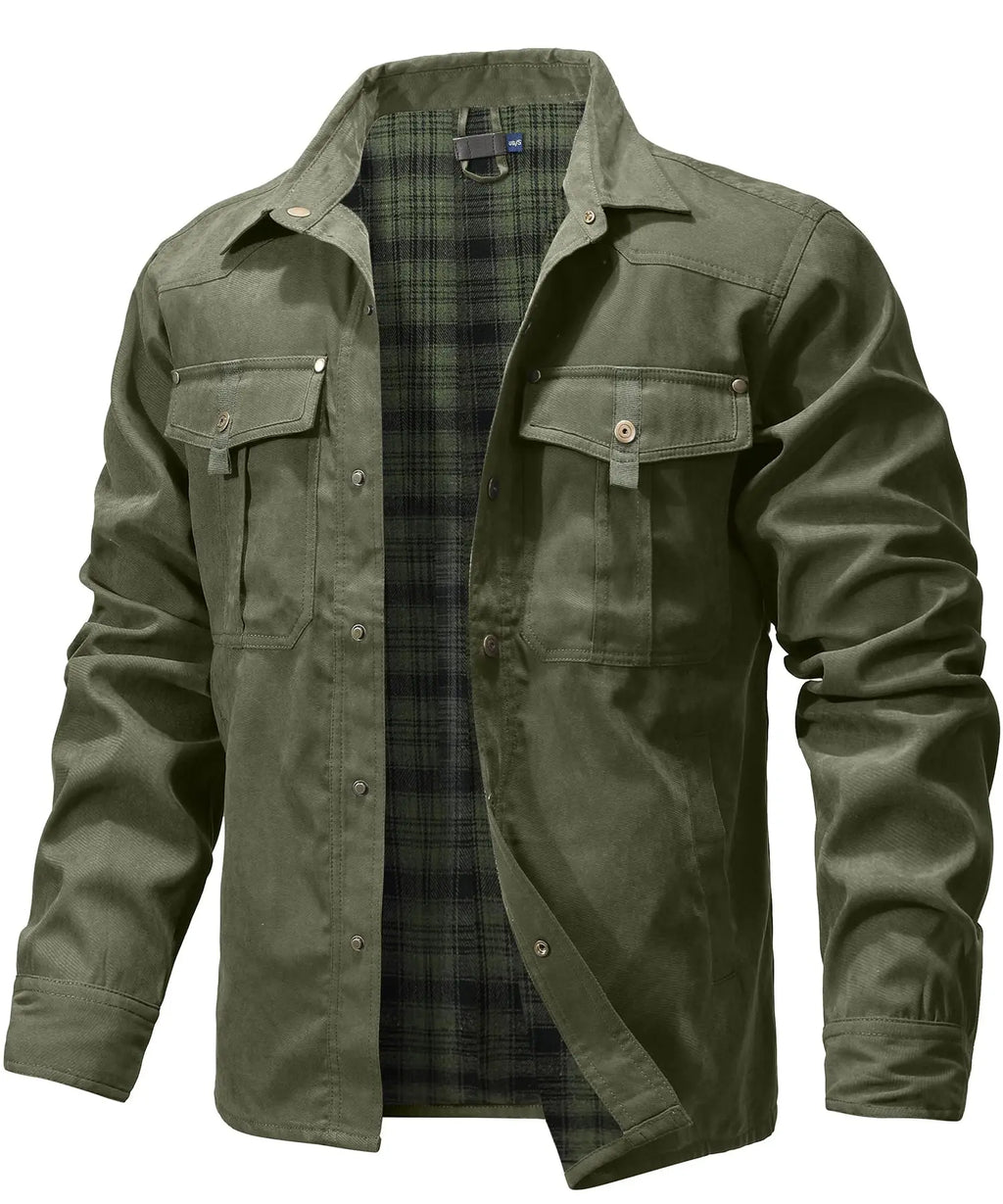 Veste Chemise Homme Printemps – Style Cowboy Décontracté à Boutons Pression - Vestico