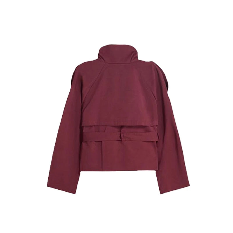 Trench Court Femme Chic – Double Boutonnage et Ceinture à la Taille - Vestico