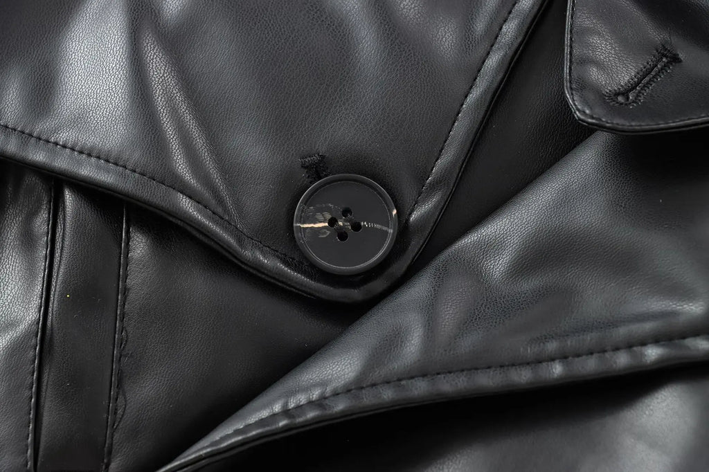 Veste PU Rouge Vin Femme – Style Street & Slim Fit - Vestico