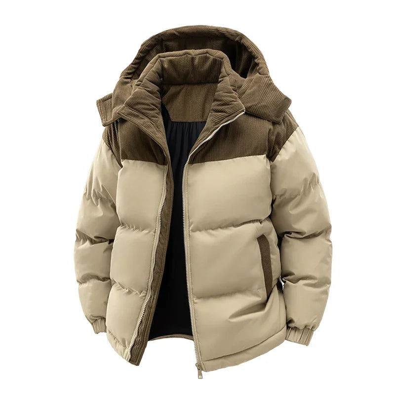 Veste Homme à Capuche Amovible – Coupe-Vent Chaude Automne/Hiver - Vestico