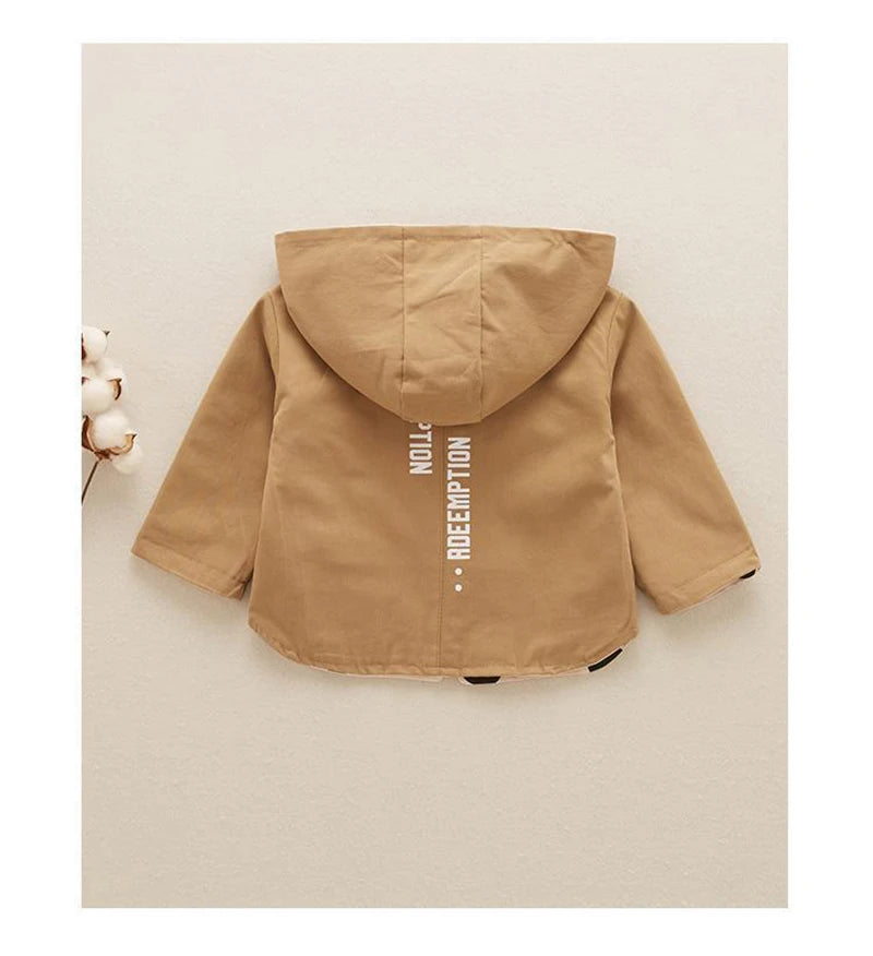 1 2 3 4 5 Years Girls Jacket Spring Autumn Dots Double Sided Fashion Princess Windbreaker Hooded Zipper Baby Coat Kids Clothes - Vestico