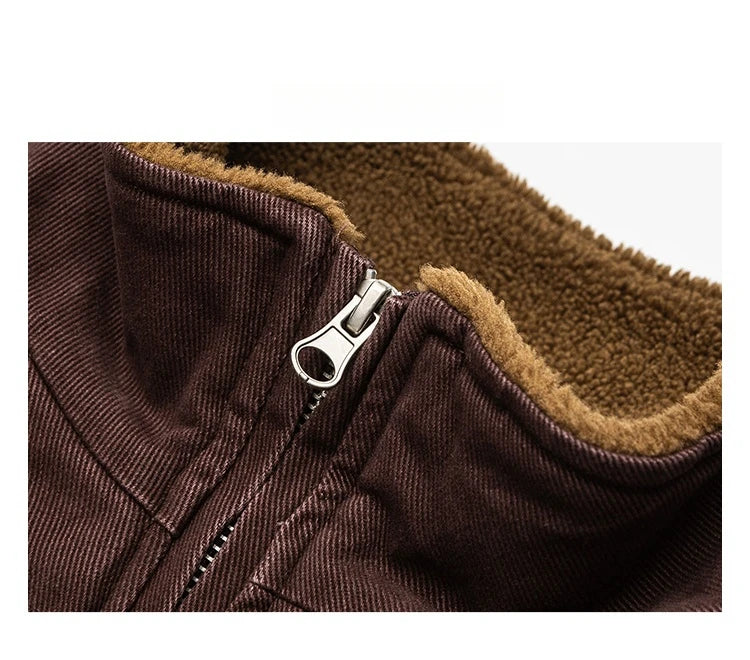 Veste Polaire Japonaise Vintage Homme – Épaisse et Chaude, Style Coréen Streetwear Décontracté - Vestico