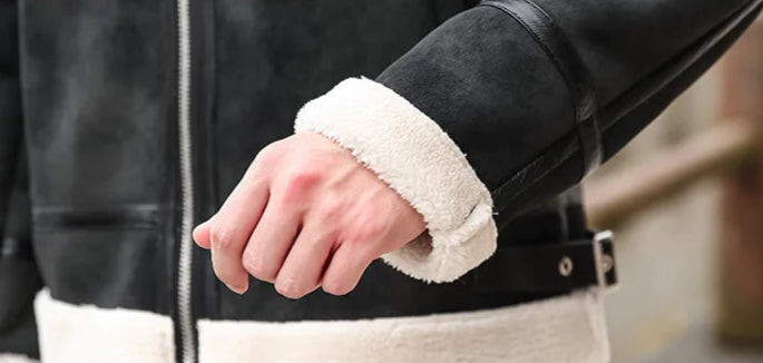 Veste Homme en Similicuir – Style Coréen Slim avec Col Fourrure - Vestico