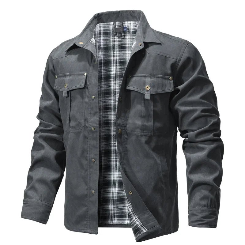 Veste Chemise Homme Printemps – Style Cowboy Décontracté à Boutons Pression - Vestico
