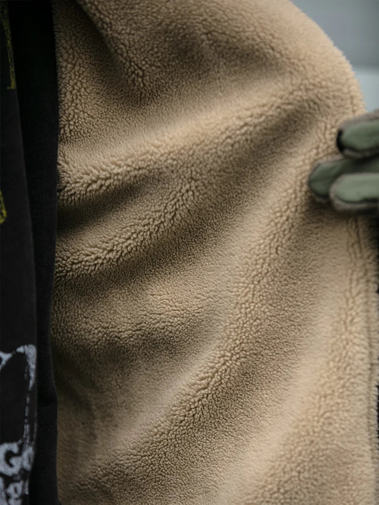 Veste Polaire Japonaise Vintage Homme – Épaisse et Chaude, Style Coréen Streetwear Décontracté - Vestico