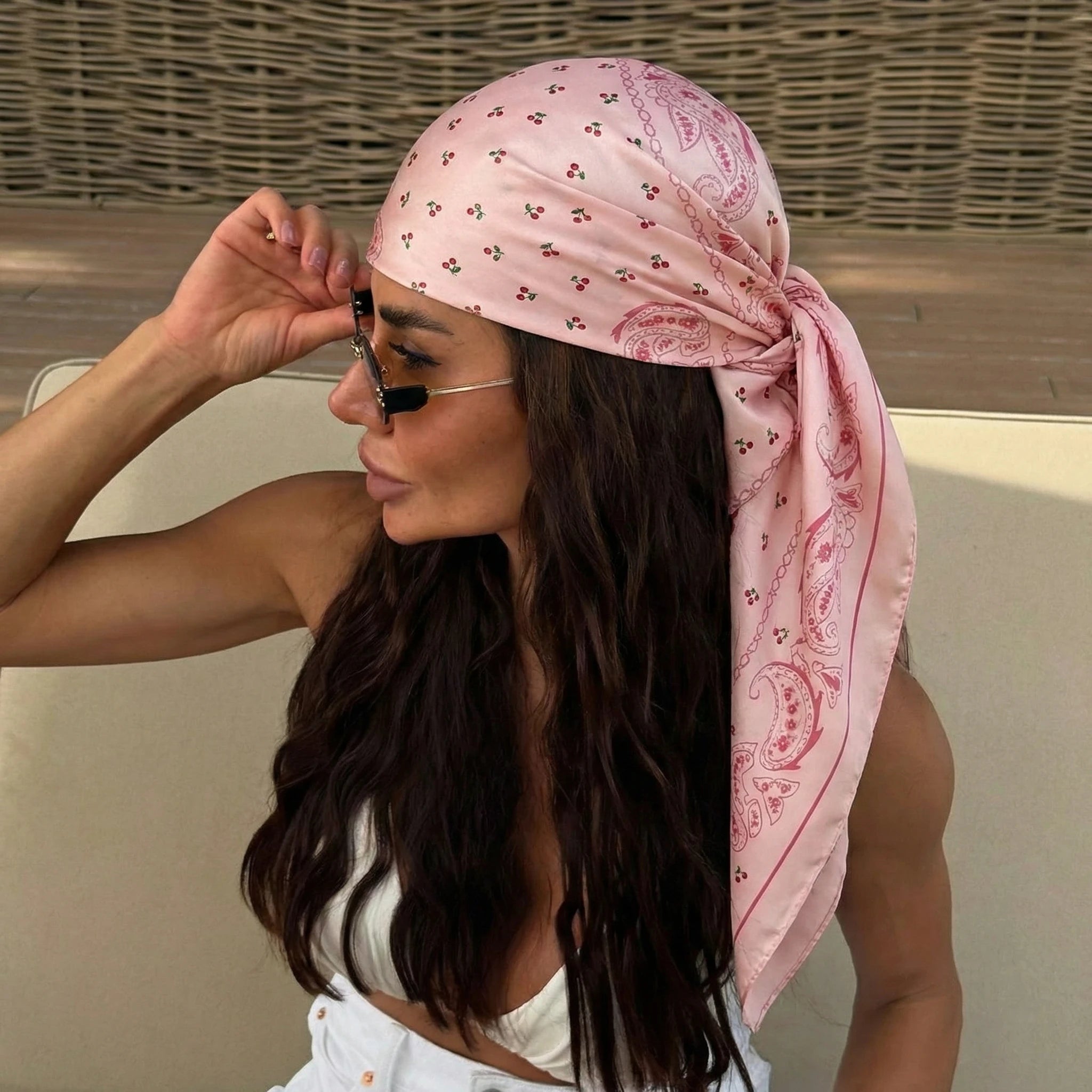 2026 Dot Print Square Scarf For Women Silk Shawl Neckerchief Female Hair Bands Head Wraps Headband Foulard Satin Hijab Bandana - Vestico