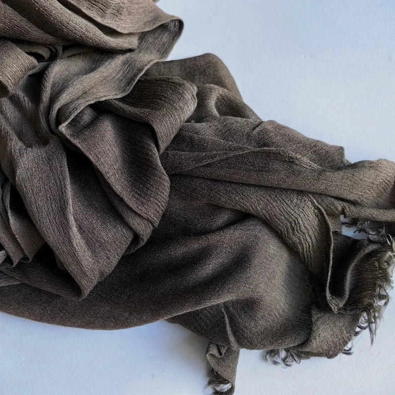 61 Colors Soft Cotton Viscose Scarf Rayon Material Muslim Hijab Mid Eastern Plain Solid Color Headscarf With Tassel - Vestico