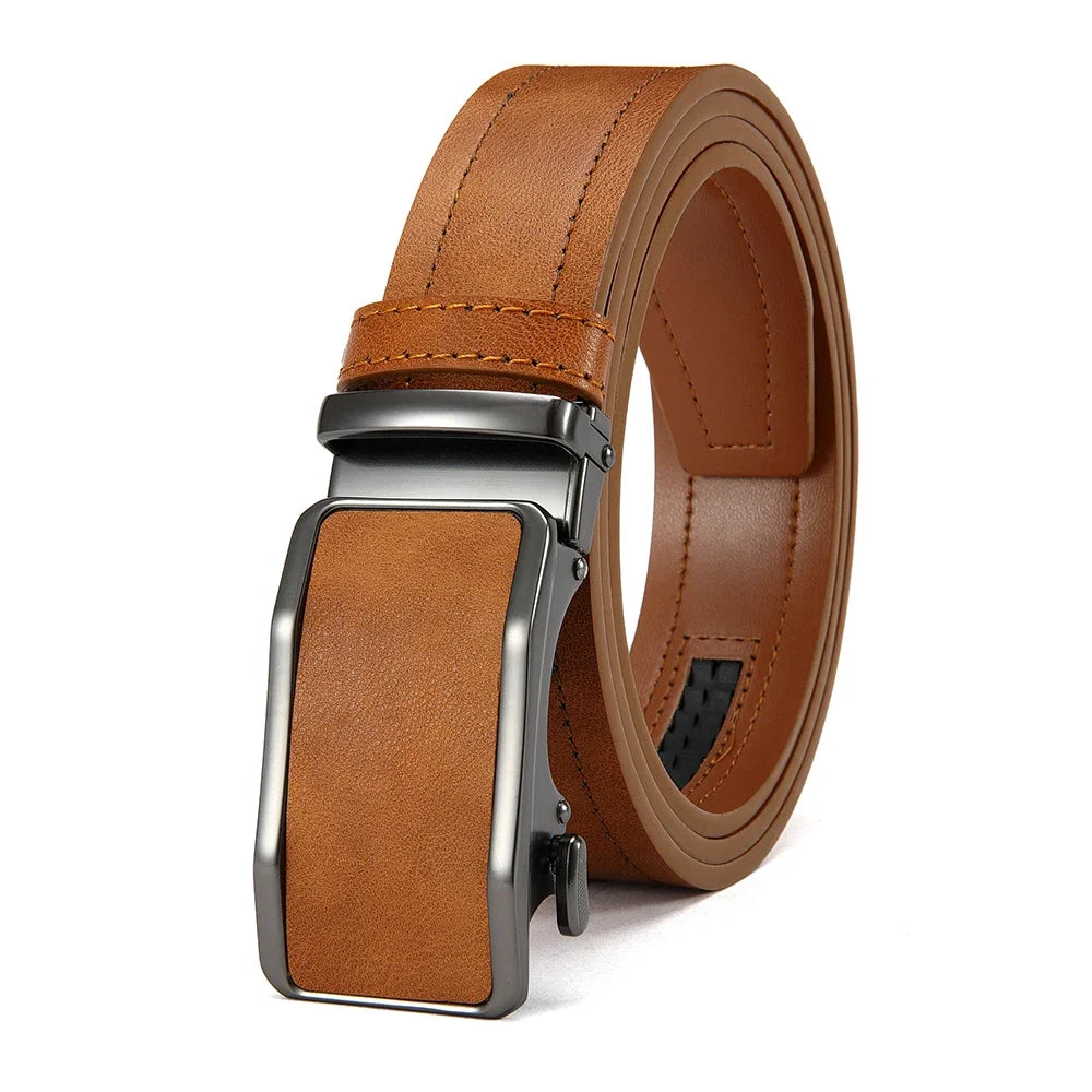 Ceinture Homme en PU – Boucle Automatique, Ajustement Précis & Style Élégant