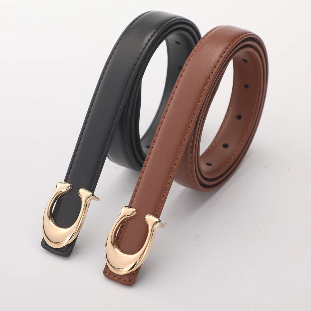 Ceinture Femme en PU – Boucle C Élégante & Style Casual