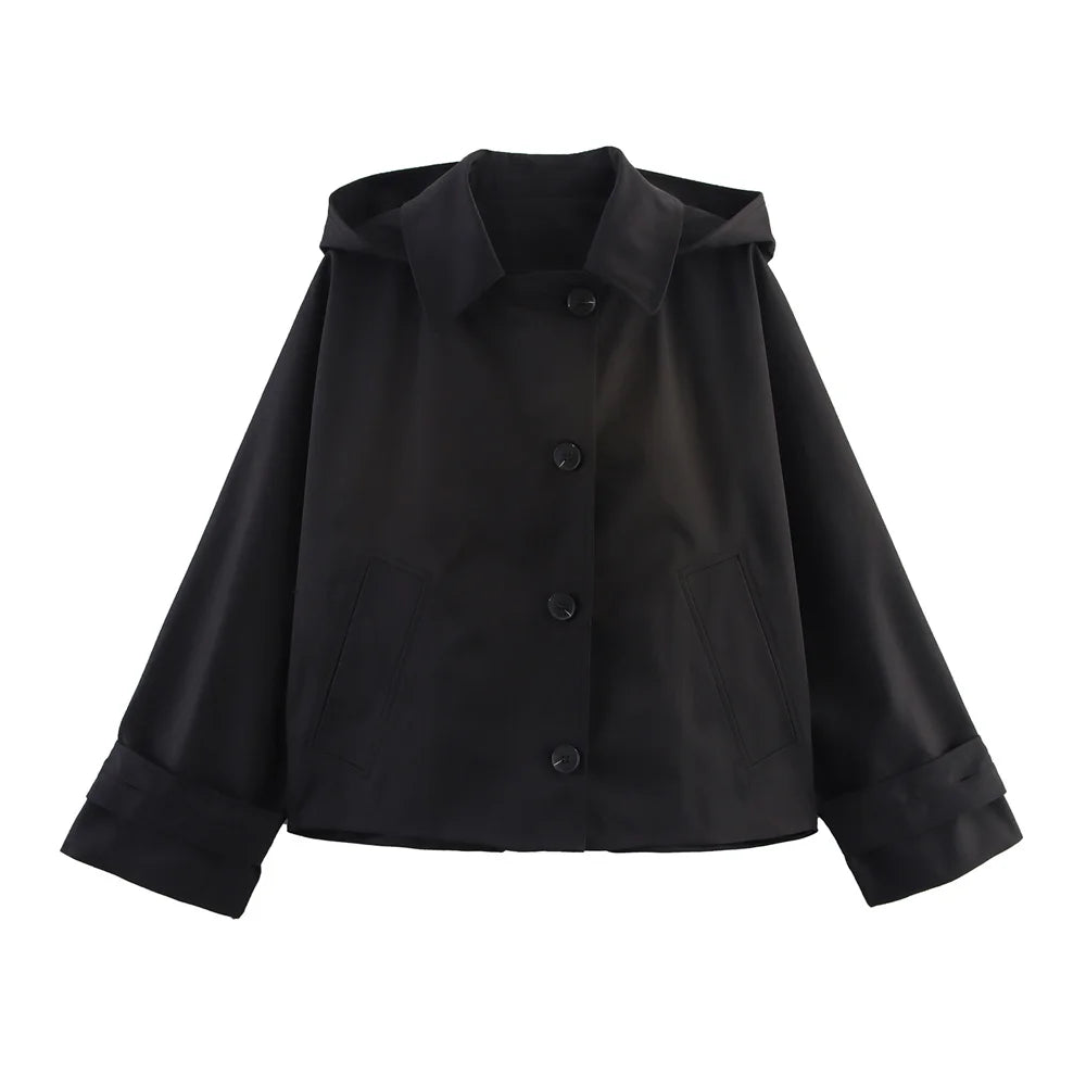 Veste Courte à Capuche Femme – Coupe Moderne & Style Casual