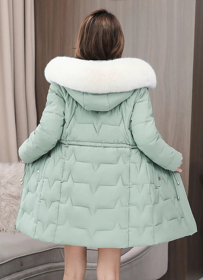 Parka Oversize à Capuche et Col en Fausse Fourrure – Élégance Décontractée d’Hiver