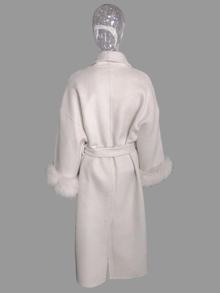 Manteau Femme OL – Patchwork Fourrure & Laine - Vestico