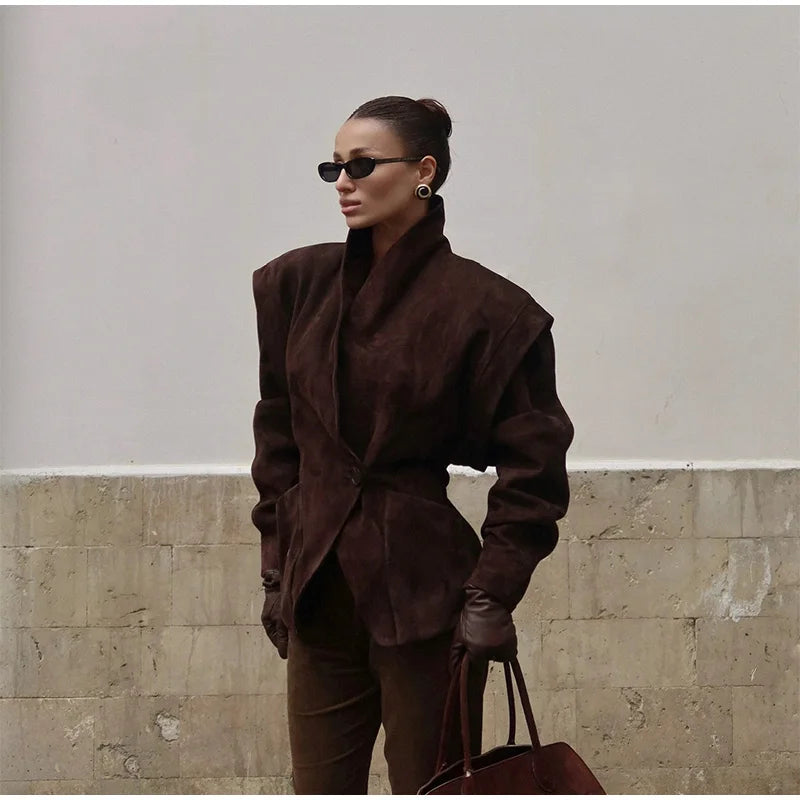 Blazer Femme Ceinturé – Chic & Élégant - Vestico