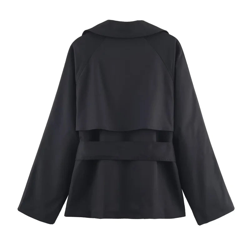 Trench Coat Britannique Ceinturé – Double Boutonnage & Col Revers Maillard - Vestico