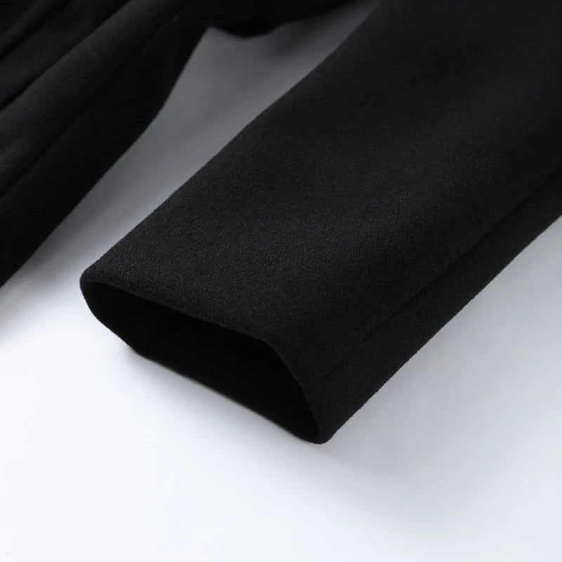 Veste courte femme en fausse fourrure patchwork – style streetwear hiver