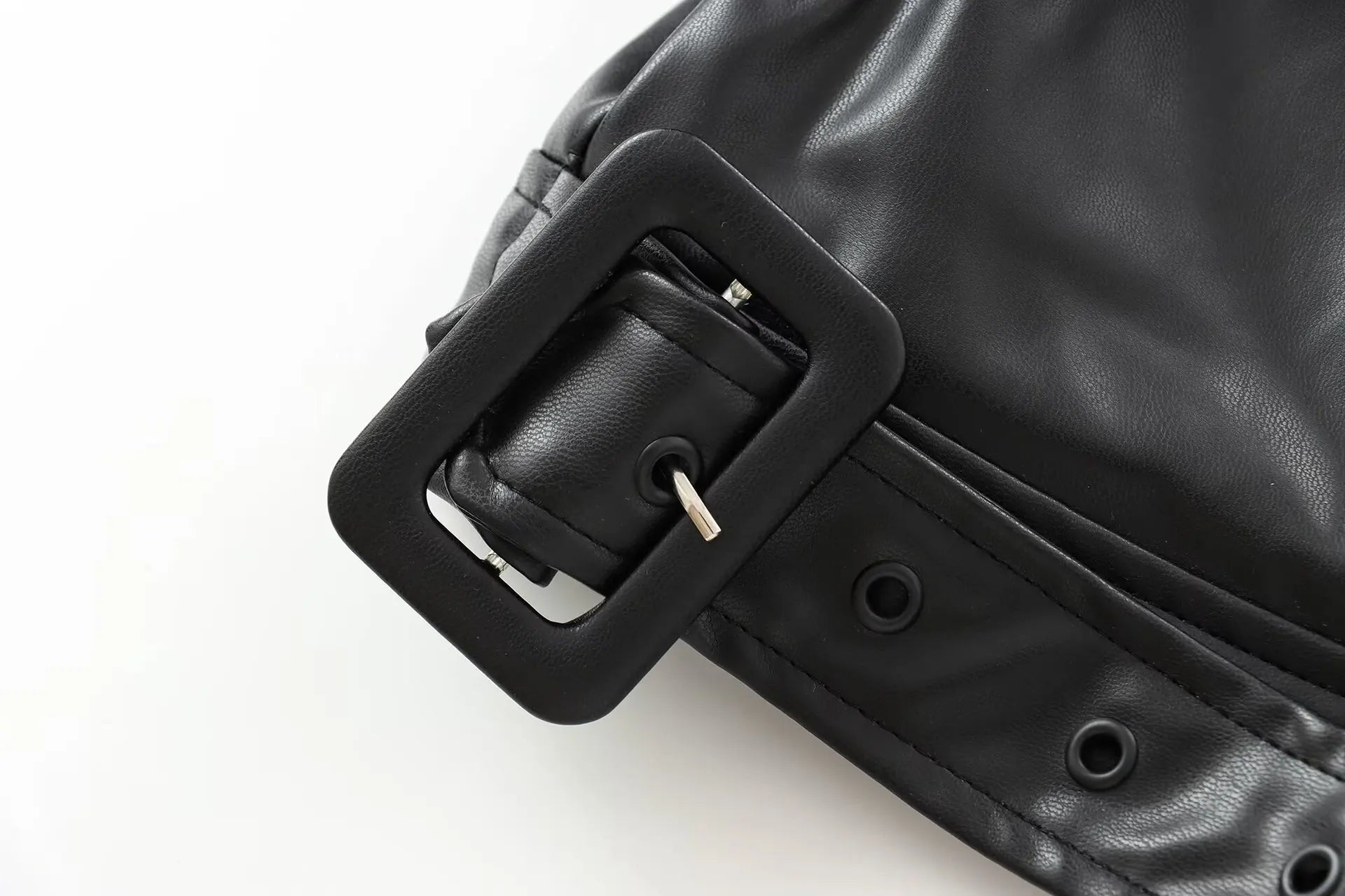 Veste PU Rouge Vin Femme – Style Street & Slim Fit - Vestico