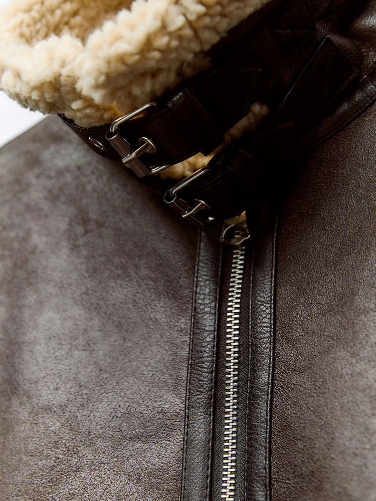 Veste Courte Femme – Fausse Laine Retro - Vestico