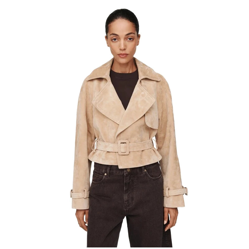 Manteau Femme Col Montant Double-Breasted - Vestico