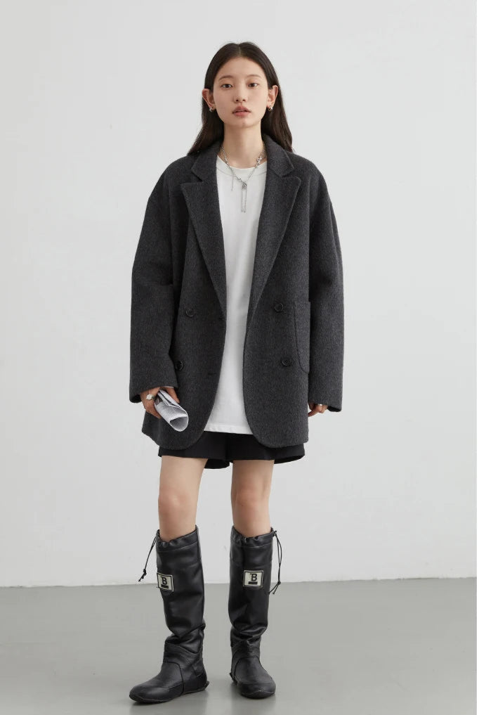 Manteau Laine Femme – Double Face Élégance - Vestico