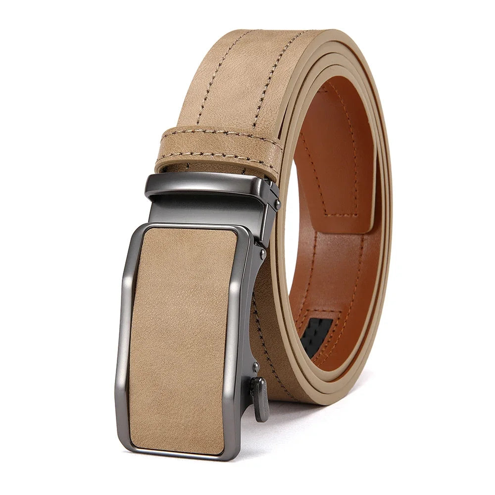 Ceinture Homme en PU – Boucle Automatique, Ajustement Précis & Style Élégant
