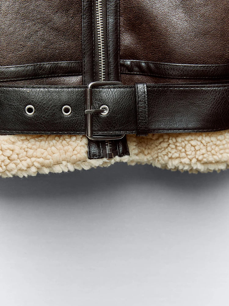 Veste Courte Femme – Fausse Laine Retro - Vestico