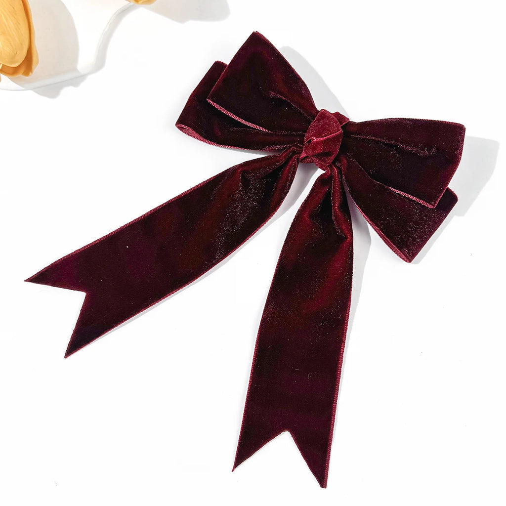 Barrette Femme en Velours – Nœud Élégant & Style Vintage