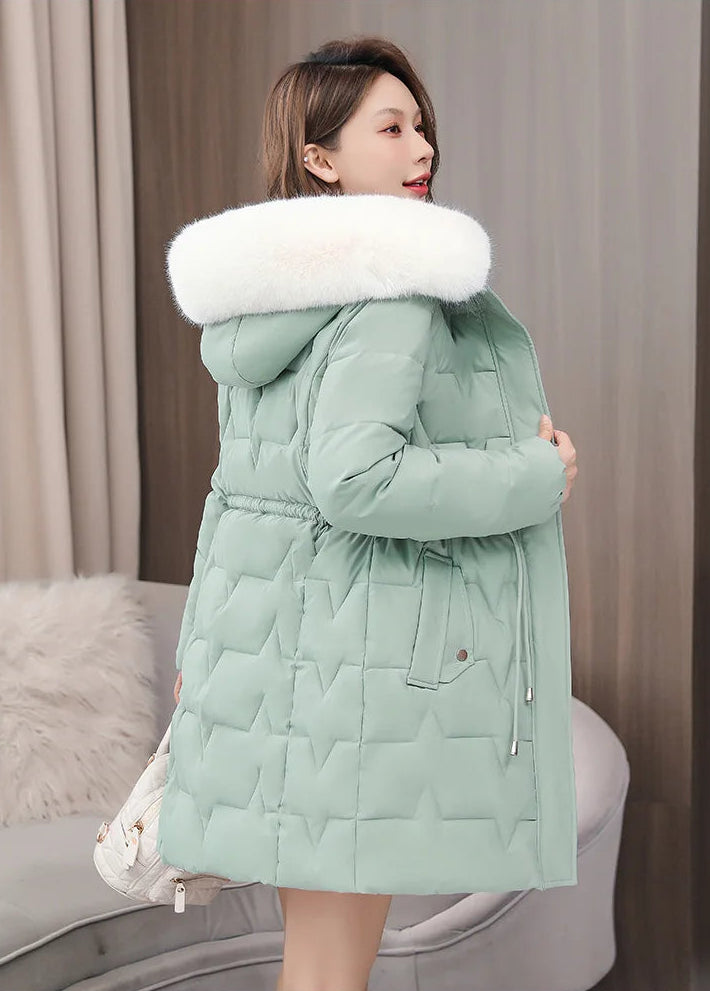 Parka Oversize à Capuche et Col en Fausse Fourrure – Élégance Décontractée d’Hiver