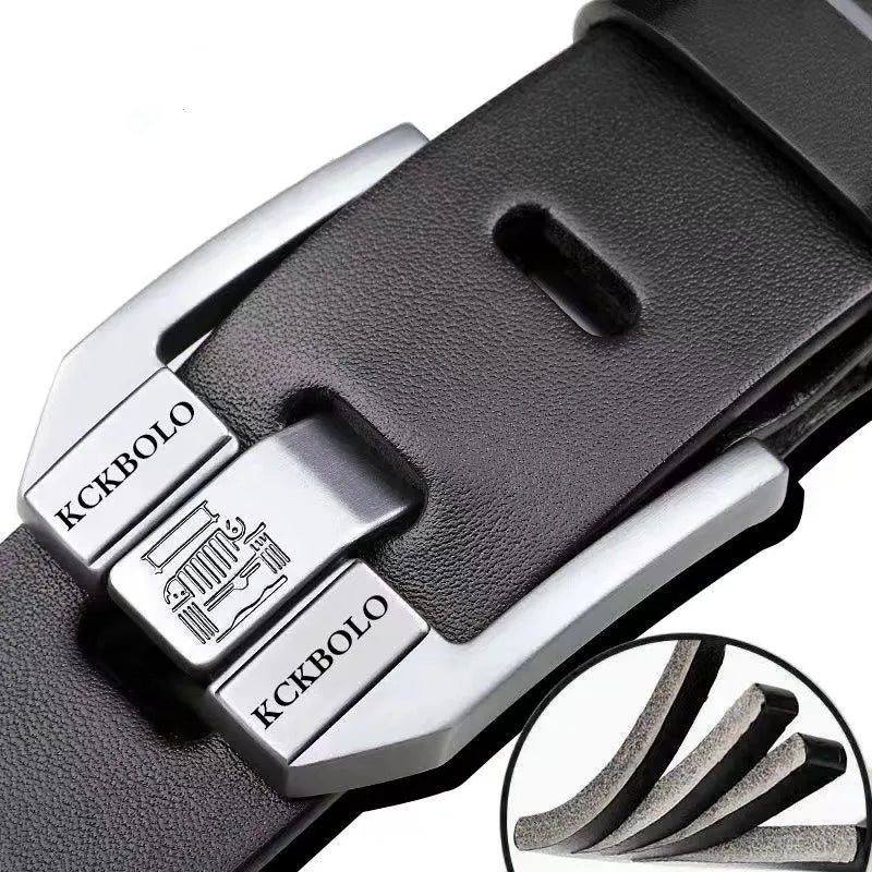 Ceinture Unisexe en Cuir – Boucle Élégante & Style Casual