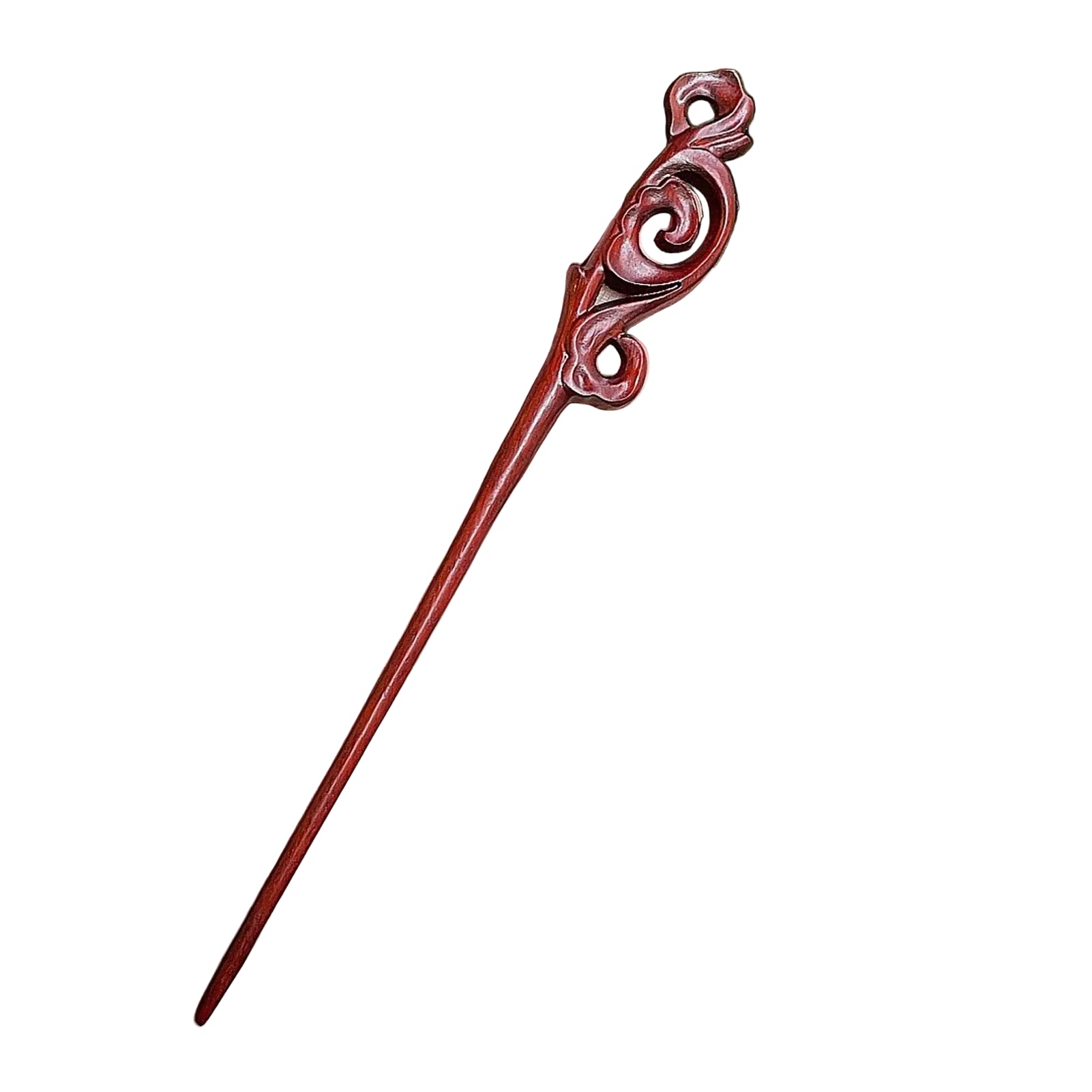 Pic à Cheveux en Bois Sculpté – Style Chinois, Fait Main & Élégant