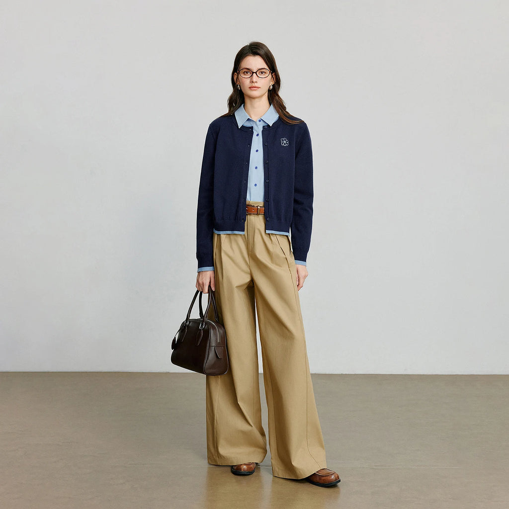 Cardigan Femme Vert Brodé – Élégance Automne/Hiver - Vestico