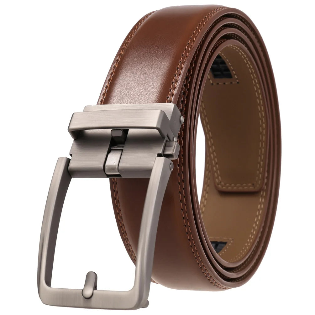 Ceinture Homme en Cuir Véritable – Boucle Automatique & Style Élégant