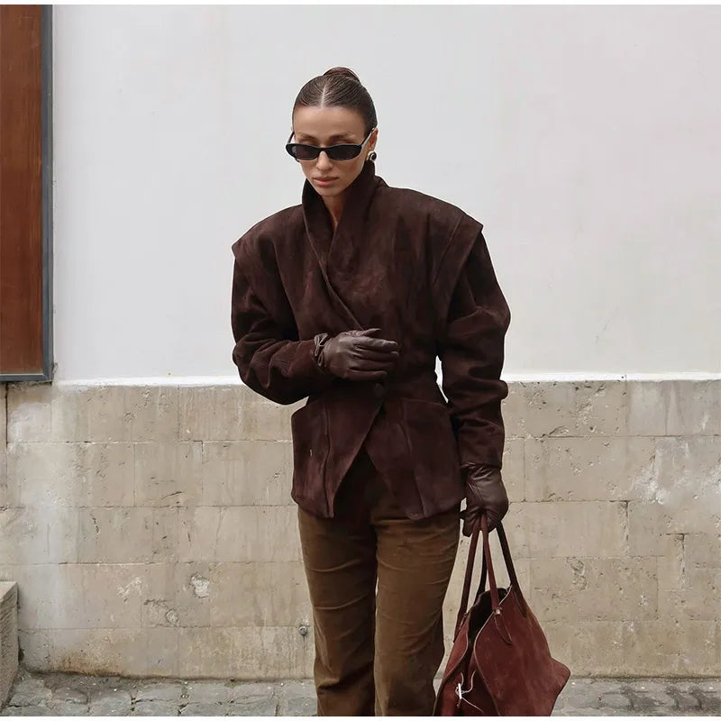 Blazer Femme Ceinturé – Chic & Élégant - Vestico