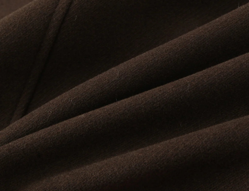 Manteau court femme vintage chic à double boutonnage avec poches