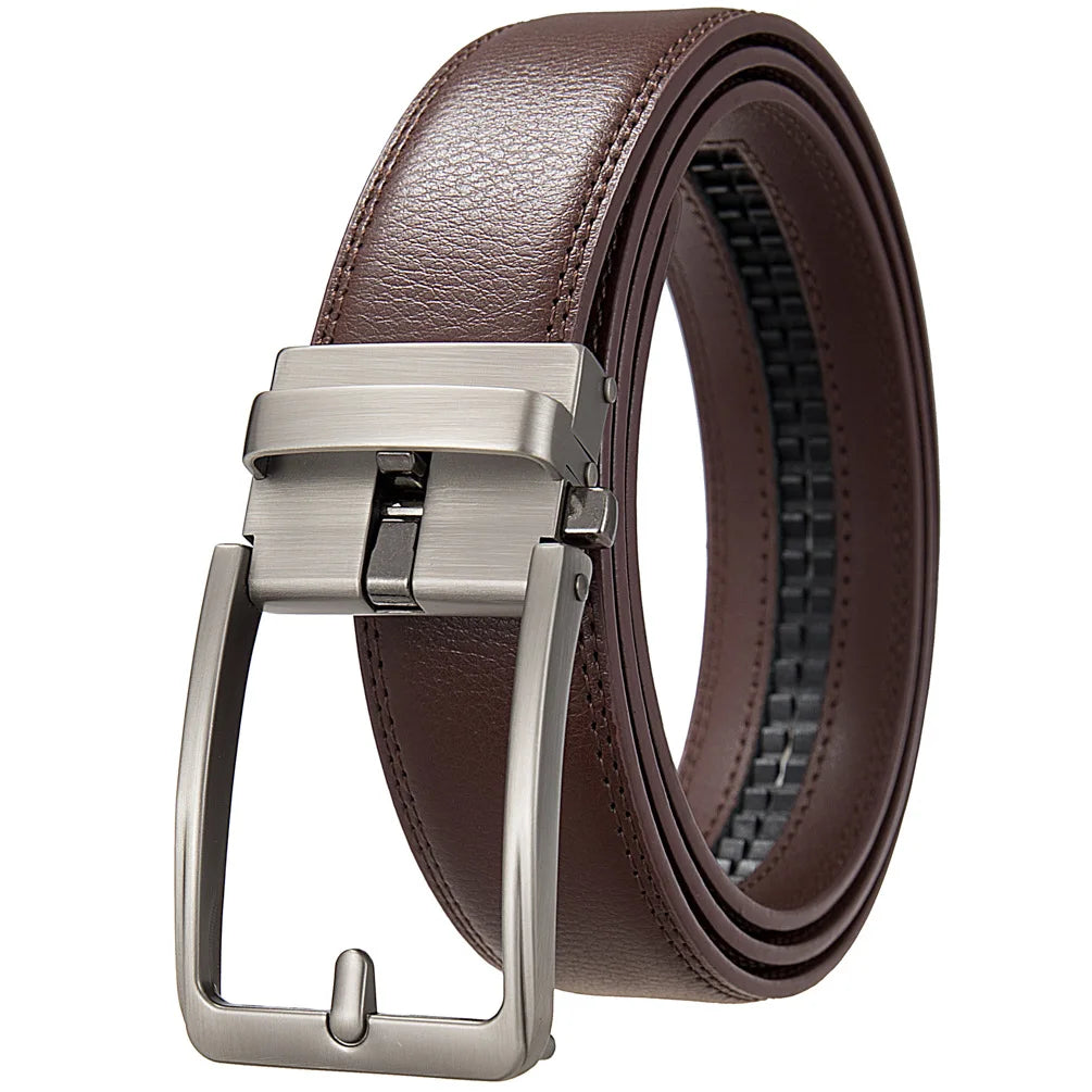 Ceinture Homme en Cuir Véritable – Boucle Automatique & Style Élégant