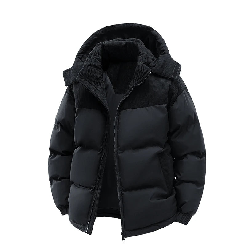 Veste Homme à Capuche Amovible – Coupe-Vent Chaude Automne/Hiver - Vestico