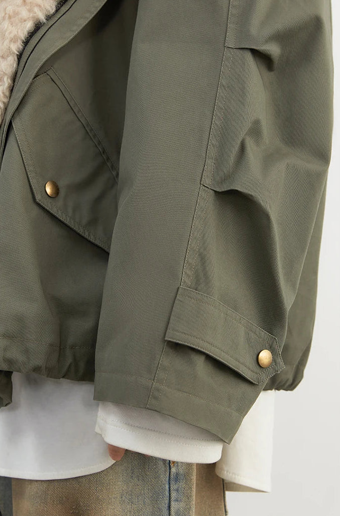 Veste moto femme en coton – manteau chaud style streetwear