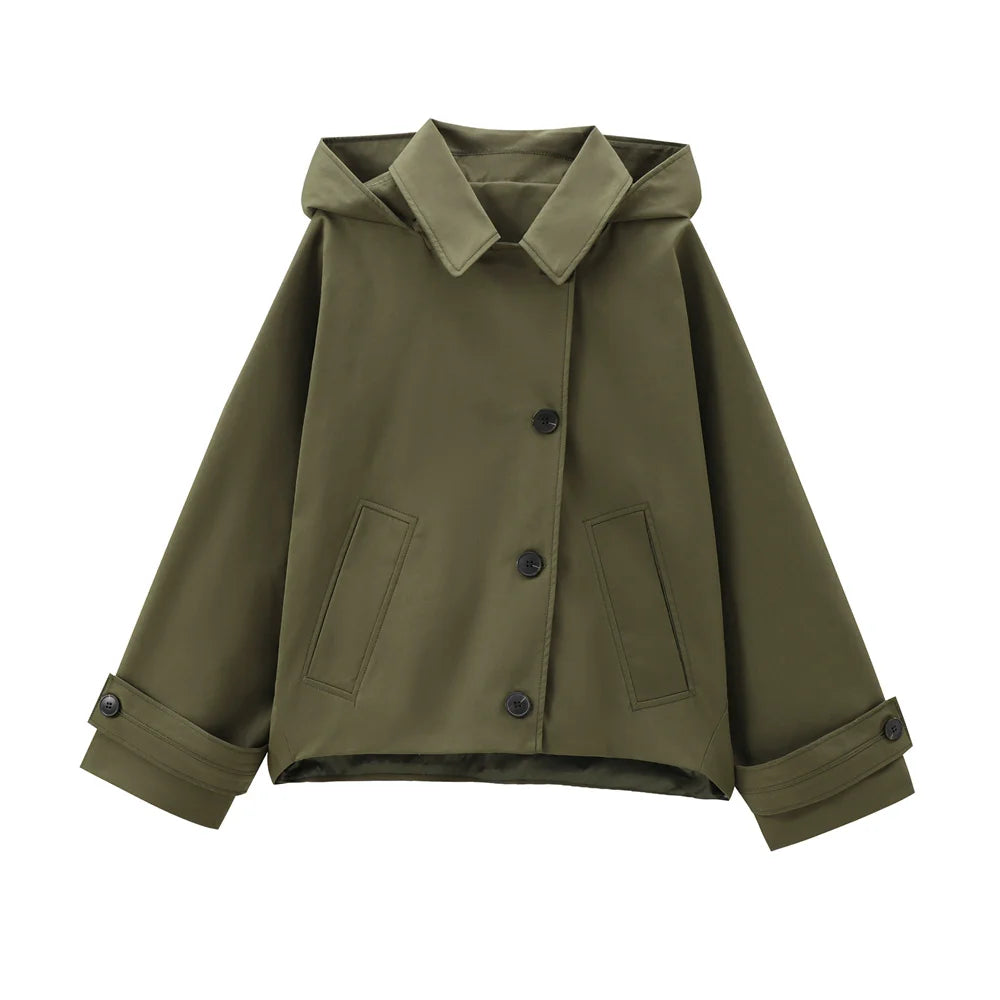 Veste Courte à Capuche Femme – Coupe Moderne & Style Casual